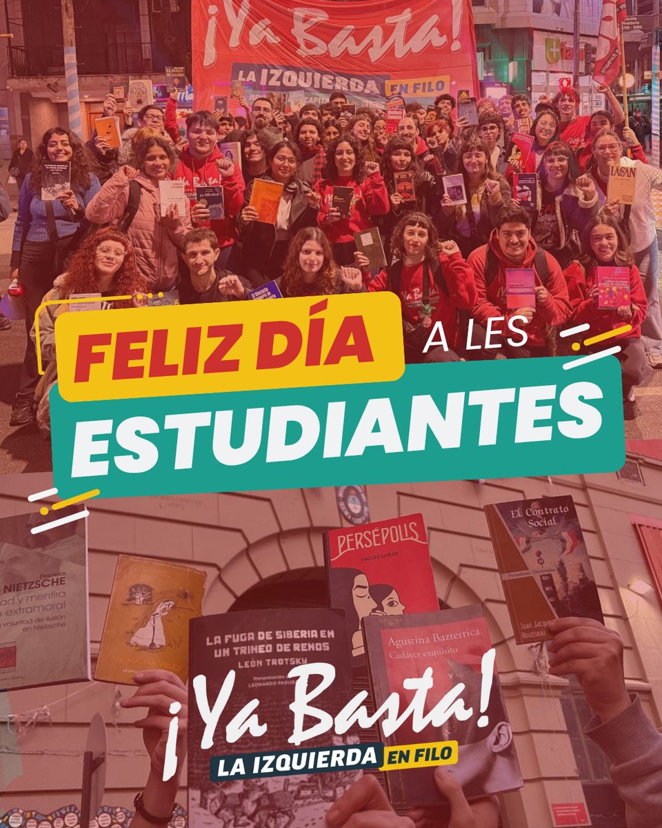 yabastafilo's tweet photo. ✨ FELIZ DIA A LES ESTUDIANTES 🫰🏽

Organicemos una 5ta Marcha Educativa en defensa de la ciencia y la universidad 📚✊🏽

Vamos por una universidad anticapitalista 🚩 https://t.co/i1qr2sEhqM