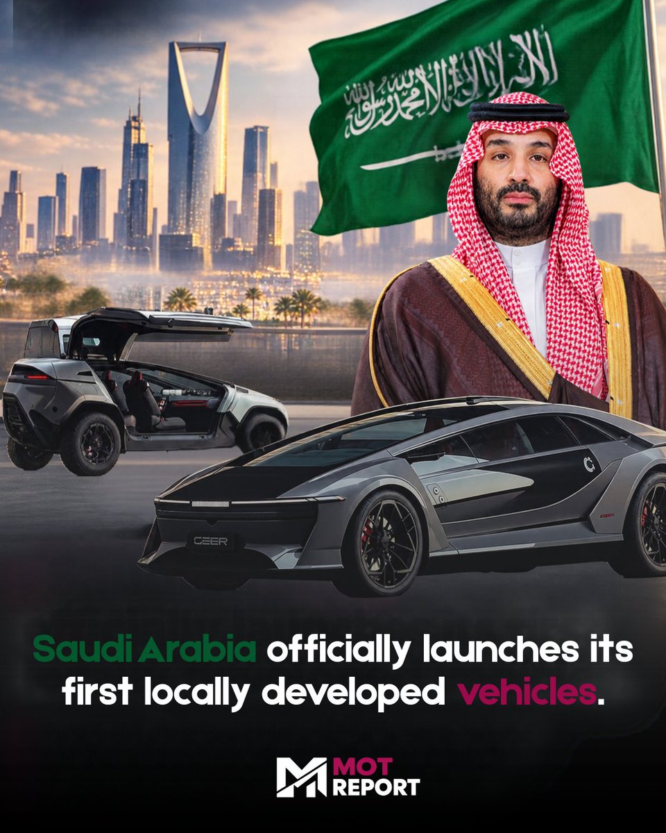 motreportmr's tweet photo. REPORT🚨: 🇸🇦Saudi Arabia officially launches its first locally developed vehicles. https://t.co/BYSrDpfDvt
