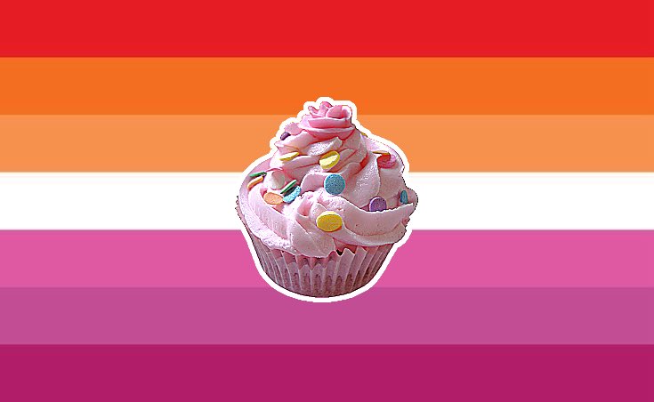 220blush's tweet photo. Lesbian flag for lesbians who like cute pink mini frosted cupcakes with sprinkles (˶ᵔ ᵕ ᵔ˶) ♥︎ https://t.co/4yIjESHXMS