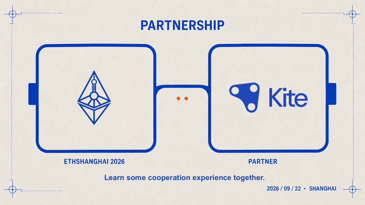 Kite_Frens_Eco's tweet photo. What kind of infrastructure should Ethereum become in the age of AI?

@GoKiteAI is proud to join ETHShanghai 2026 @EthereumSH as an official partner. We’ll be in Shanghai on September 22, connecting with builders exploring Ethereum’s next chapter.

Under the theme Ethereum Renaissance, the conference returns to Ethereum’s foundations and looks ahead to:

▷ AI × Web3, and the role of agents in open, verifiable infrastructure
▷ Identity, privacy, security, and individual sovereignty in an AI-shaped internet
▷ Stablecoins, tokenized assets, prediction markets, and the next generation of onchain economies

As AI agents move from information tools to economic actors, identity, authorization, and payments become core infrastructure. We look forward to exploring what this means for the agent economy together.

Join ETHShanghai 2026:
https://t.co/bF4TIkt1cP

See you in Shanghai. 🪁