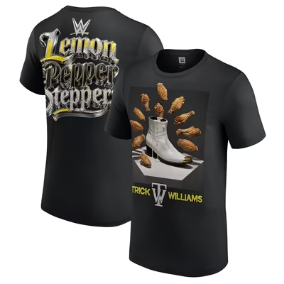 FalseFinishHQ's tweet photo. United States Champion Trick Williams has Lemon Pepper Steppers merchandise now available on WWE Shop https://t.co/3mFkY3FoAy