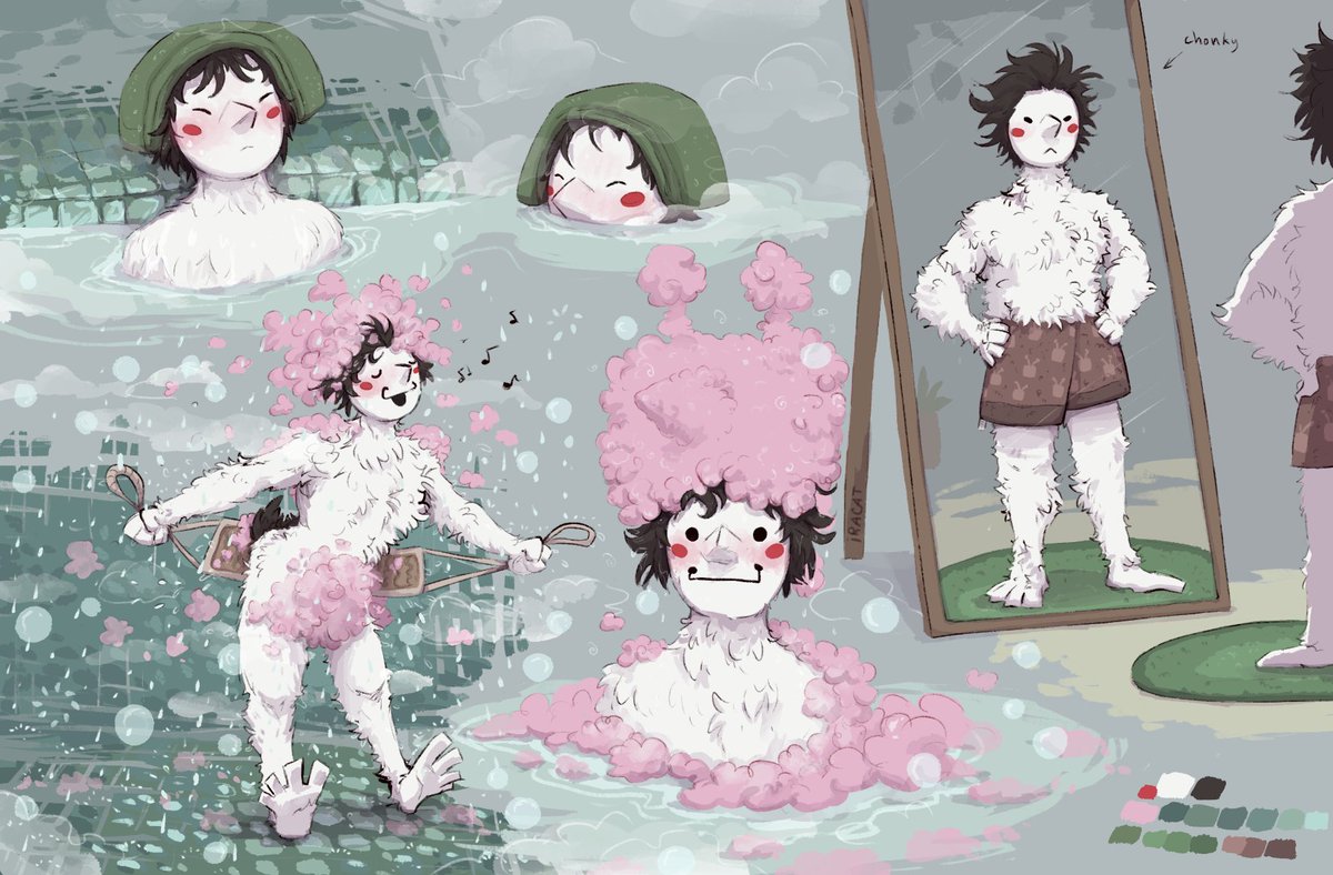 ira_iracat's tweet photo. 🍂On such cool autumn days, it would be a great idea to take a hot bath🛀🧼🫧

#spamton #deltarune #fanart https://t.co/DcaIrVLUdd