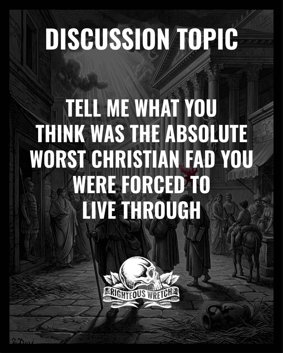 RighteousWretch's tweet photo. There were so many! “True love waits”, “WWJD?”, prayer circles, The Shack, Promise Keepers, Jezebel Prayer, anything from Bethel. Not all these listed were bad, but many were.

What fads did we miss in the last 30 years? Which ones do you think were the worst?

#god #christianity #faith #jesus #SpiritualGrowth #FaithJourney #ChristianLiving #Inspiration #Hope #GodsPlan #ChristianLife #Motivation #SpiritualWarfare