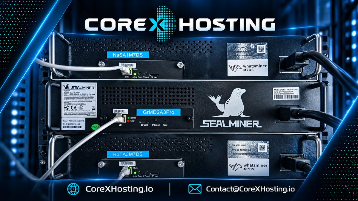 CoreX_Hosting's tweet photo. BTC just hit $85K. 🚀

Miner prices haven't caught up yet — which means next-gen hydro units are still priced like BTC didn't just move.

That gap doesn't stay open long. Get in on hydro now, before the market repriced everything.

🌐 https://t.co/5vIp6a1wpW
📧 contact@corexhosting.io