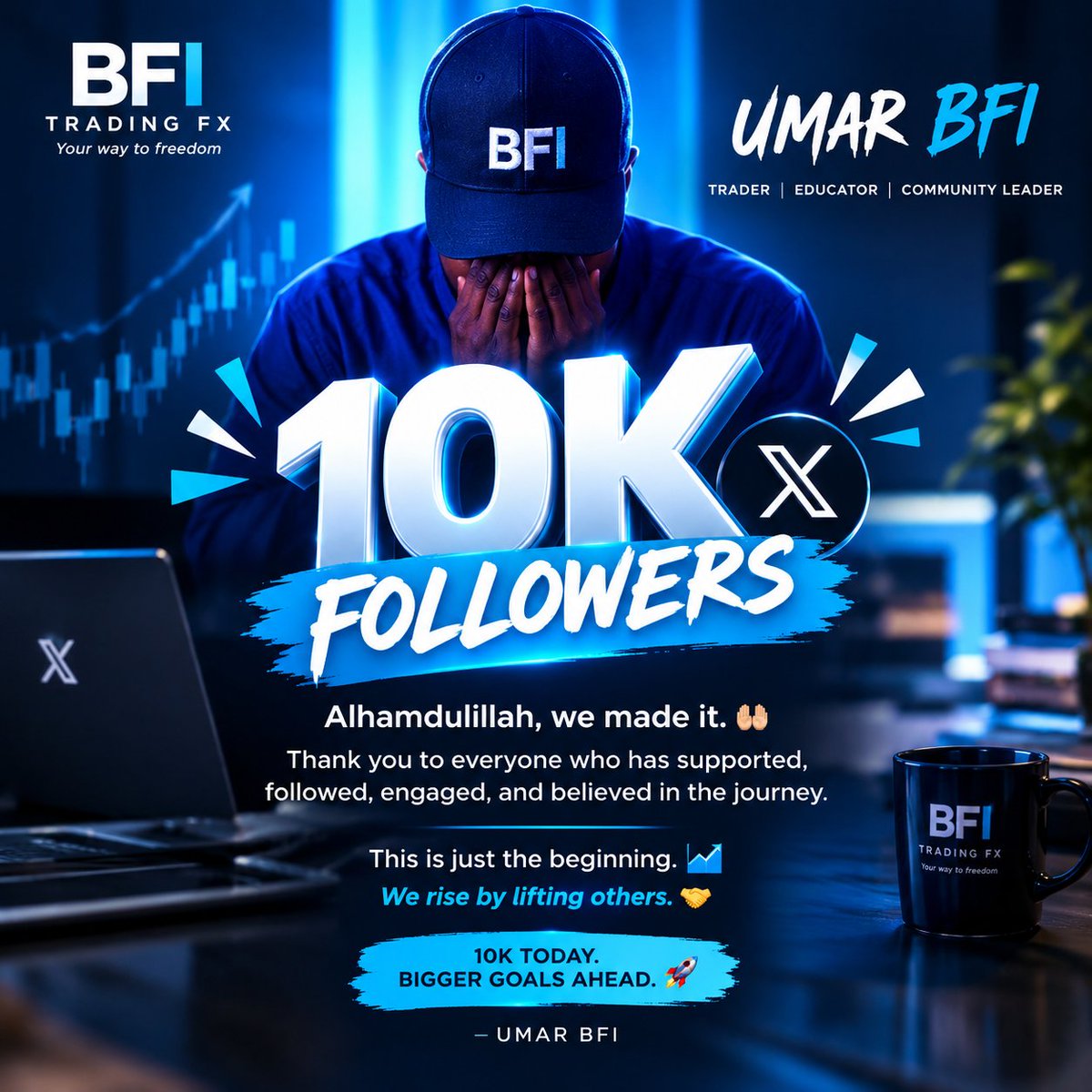 umarweb_3's tweet photo. 10K FOLLOWERS! 🎉

Alhamdulillah, we made it. 

Thank you to everyone who has supported, followed, engaged, and believed in the journey.

This is just the beginning. 
We rise by lifting others. 🤝

10K today. Bigger goals ahead. 🚀 https://t.co/ytUwial8PY