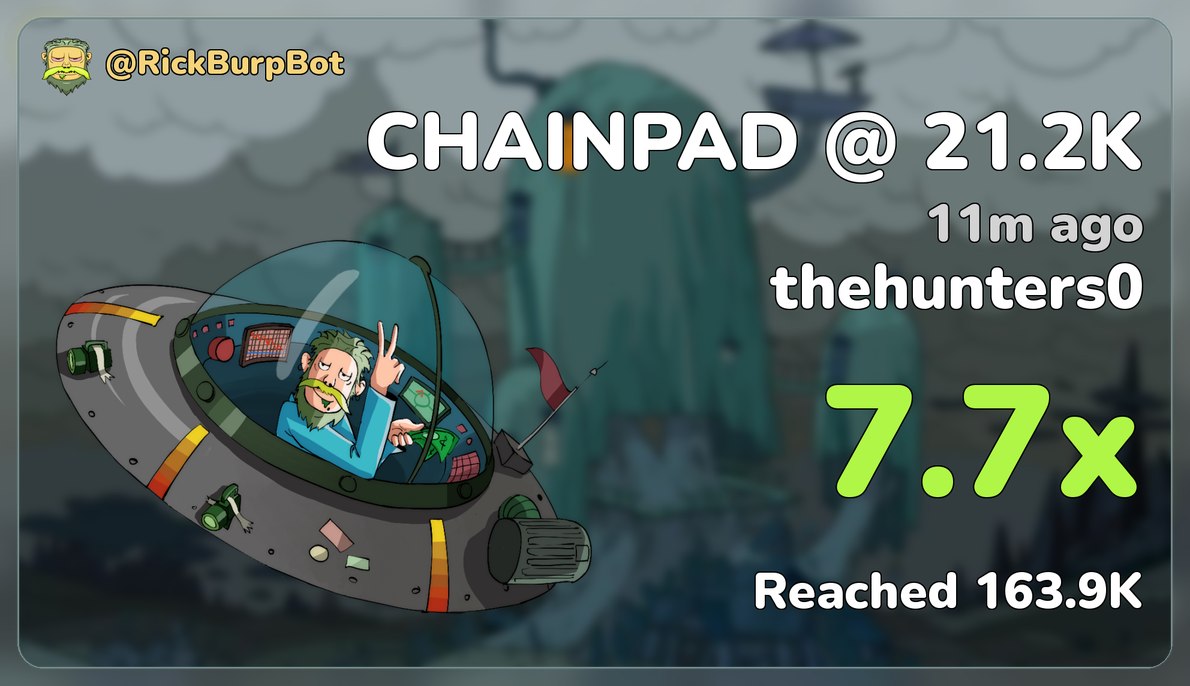 dehunter0's tweet photo. 7.7x🔥 up on my call on
$Chainpad🕊️
Talk about some wizardry skills
Profit made and bag secured
Private chads printing massively 🚀
#chainpad #RHmeme #RobinhoodChain #MemeCoin https://t.co/PRINsjdd0s