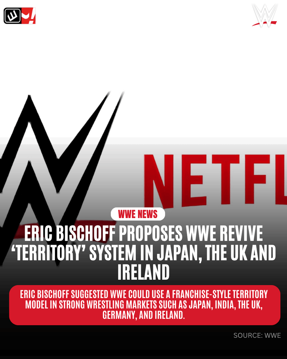 WONF4W's tweet photo. Eric Bischoff proposes WWE revive territory system

Eric Bischoff suggested WWE could use a franchise-style territory model in strong wrestling markets such as Japan, the UK, Ireland and Germany.

Read full article here
https://t.co/hnsHYC4XeK

Source: 83 Weeks

#WWE #EricBischoff #Wrestling #WWEHistory #WWENews