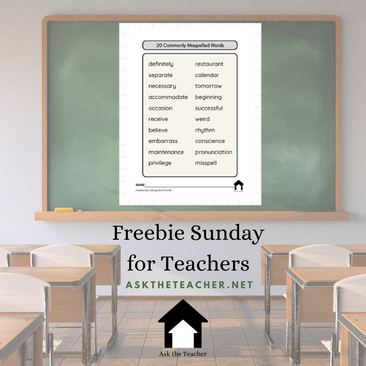 ClassroomatHome's tweet photo. It’s #FreebieSunday!
Help students spell tricky words with this FREE printable reference featuring 20 commonly misspelled words. Perfect for writing folders, homework binders, and spelling review.
Download it free: https://t.co/BRfZ55v3DR
#TeacherFreebie #Spelling https://t.co/w3YjeE4vyF
