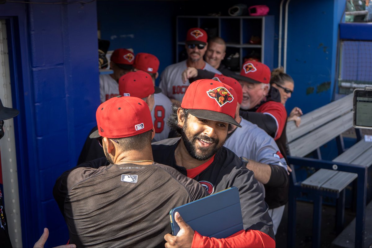 RocRedWings's tweet photo. Every long day, every bus ride, every comeback, every challenge and every moment led to this.

Sometimes you don’t need words. The hugs say it all. https://t.co/kOke4KrNAy