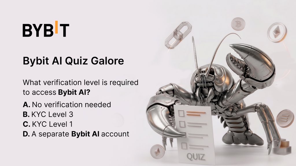 BybitAfrica's tweet photo. 🥳 Bybit AI Quiz Galore Day  4

How To Join 

1️⃣Follow @BybitAfrica and turn on 🔔
2️⃣Retweet this post and tag 3 friends 
3️⃣Drop answer using #BybitAIQuiz https://t.co/UZ8P38qho5