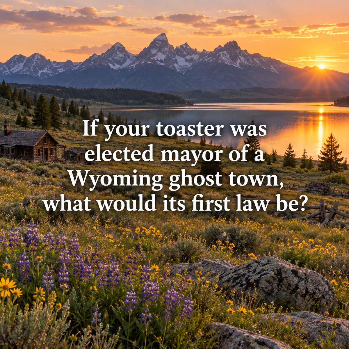 307casperplanet's tweet photo. If your toaster was elected mayor of a Wyoming ghost town, what would its first law be? https://t.co/OFaHPMw084