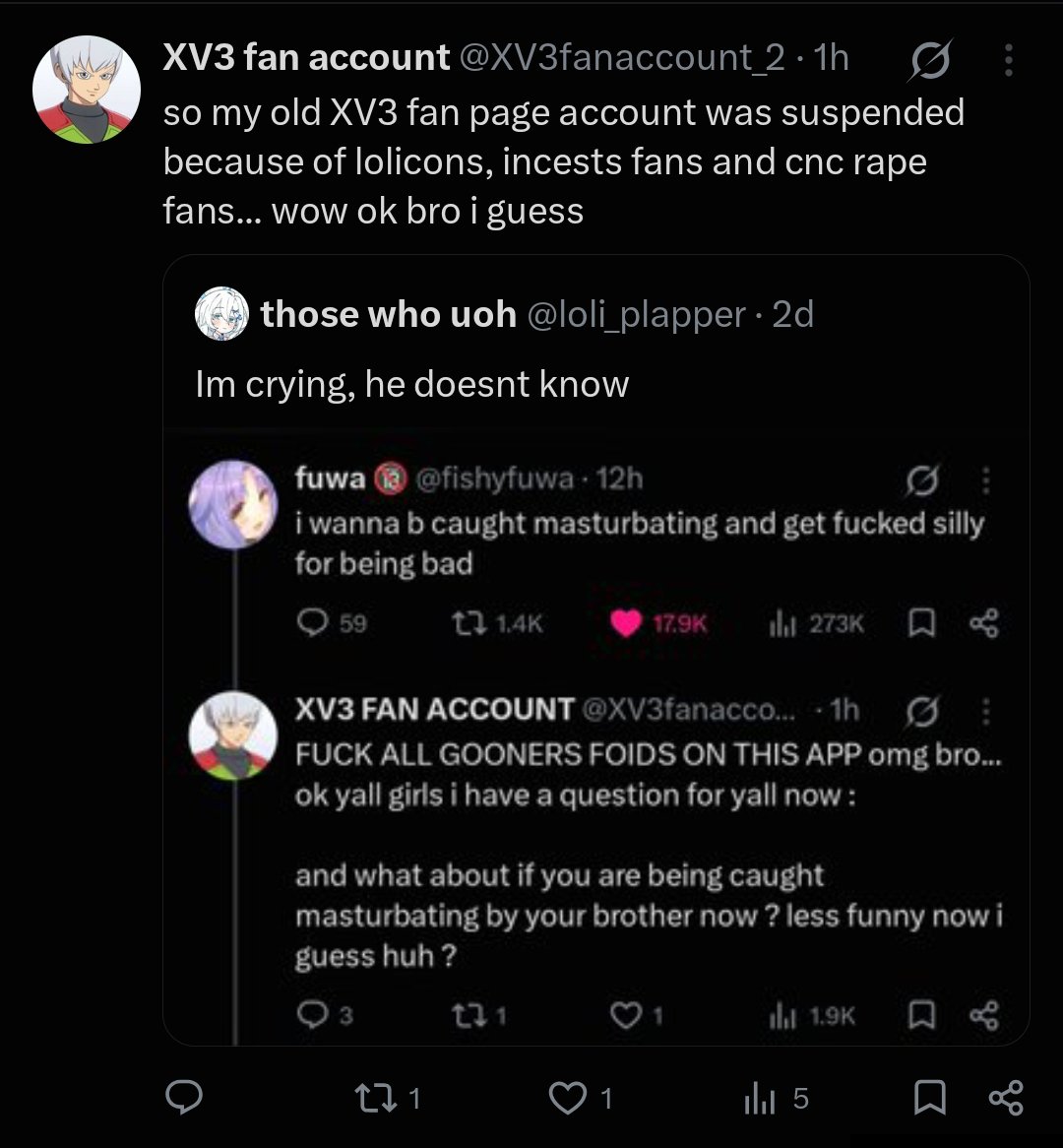 loli_plapper's tweet photo. BROOOOOOO HE MADE A 2ND ACCOUNT AFTER GETTING SUSPENDED FOR BEING A 10 YEAR OLD AND HE BLAMES LOLICONS AND INCEST FANS LMFAOOOO😭😭 https://t.co/UeC6PBtN9l