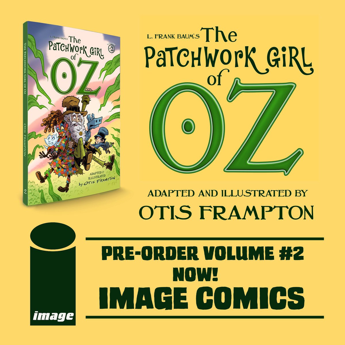 otisframpton's tweet photo. I’m two weeks away from the deadline for THE PATCHWORK GIRL OF OZ VOL 2.

Or as I like to call it…

“The time when I always remember that working fast gets me just as much satisfaction with the end result as working slow.”

I wish I didn’t have to re-remember that every time. 😐 https://t.co/0qFuXWB7CI