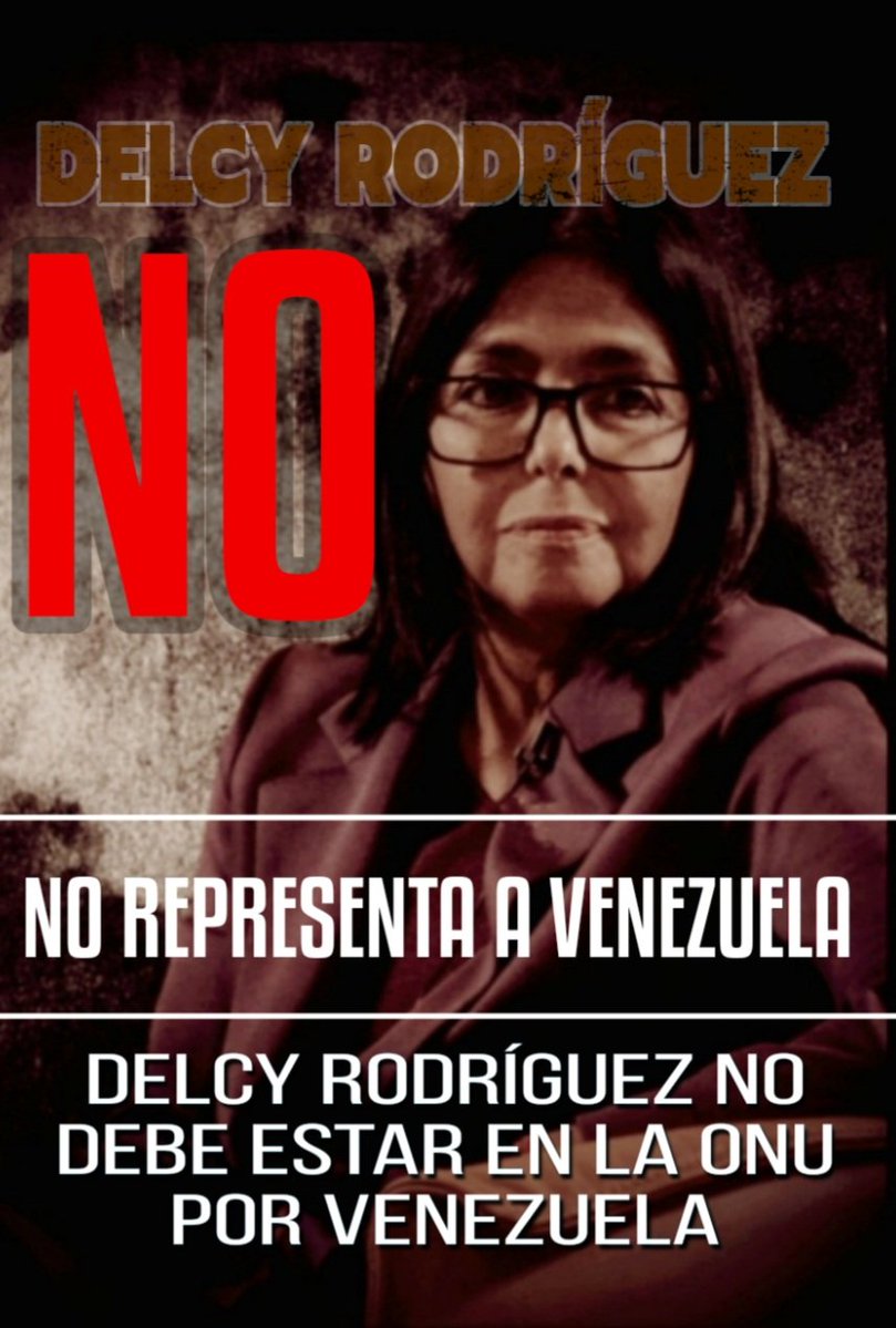 EgoLibertas's tweet photo. Delcy Rodríguez
NO REPRESENTA A VENEZUELA
NO REPRESENTA A LOS VENEZOLANOS.
NO DEBE ESTAR EN LA ONU EN NOMBRE DE LOS VENEZOLANOS.

#FueraDelcy https://t.co/BHBf9w6TQT