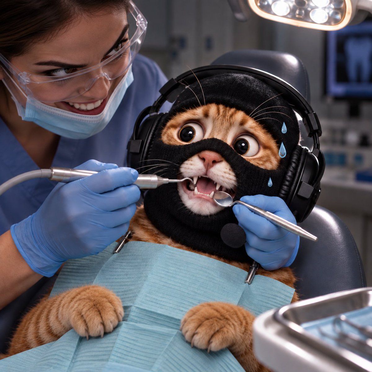 PinkUnicorn80_'s tweet photo. Totally forgot the little one has dental work scheduled for this afternoon. 

I told her that wearing the $MASK makes it go by faster. 🤣 https://t.co/fPU1ina96L