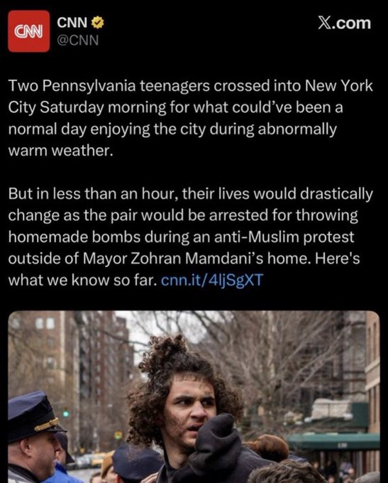 libsoftiktok's tweet photo. CNN: Trump banned us from the White House because he claims we're FAKE NEWS! 

Also CNN: Called the two NYC Islamic terrorists "Pennsylvania teenagers" and worded it as if they were anti-Muslim protesters.

This is why no one trusts the fake news media. https://t.co/swXuD7z1nD