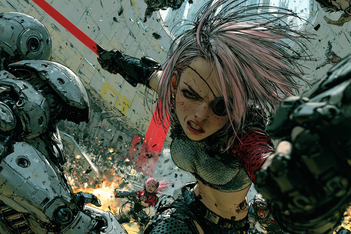 NyobiumGames's tweet photo. Cyberpunk Comic Scene https://t.co/GD02IVf0FM