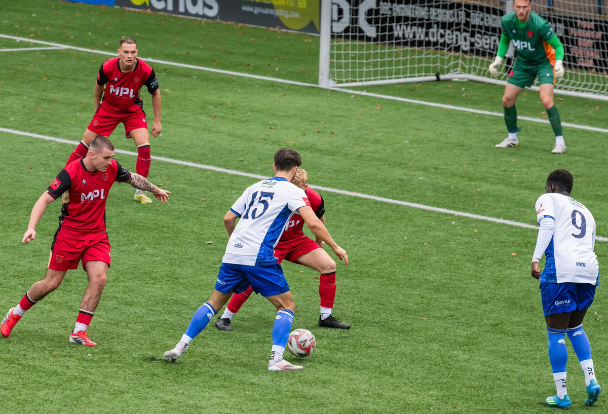 GomboczSteve's tweet photo. Bury on the attack during the game against Workington AFC in the FA Cup qualifier on 19/9/26. Many chances were created resulting in a great 5-1 win. Well done. @buryfcofficial #bfc140 #shaker #BuryFC #PartOfit @whitebluearmy https://t.co/nctRvhuZj1