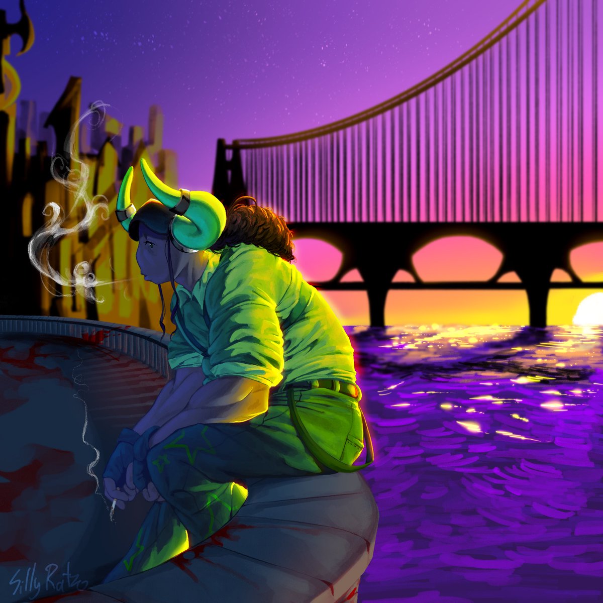 sillyratzo's tweet photo. Taking a breather after the apocalypse 
#phighting #boombox #CMF https://t.co/TVnBaIavkO
