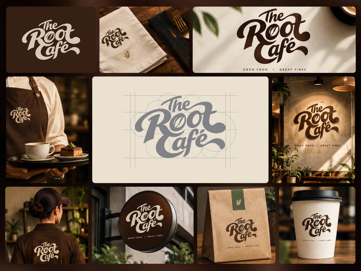 DrrStudio's tweet photo. The Root Café — Premium Café Brand Identity &amp; Visual System

Good Food • Great Vibes

For More Link:
https://t.co/giA3U66gnn

#TheRootCafe #CafeBranding #CafeIdentity #BrandIdentity #VisualIdentity #BrandDesign #LogoDesign #LogoBranding #CafeLogo #CoffeeBranding https://t.co/IbEm0WzWaI