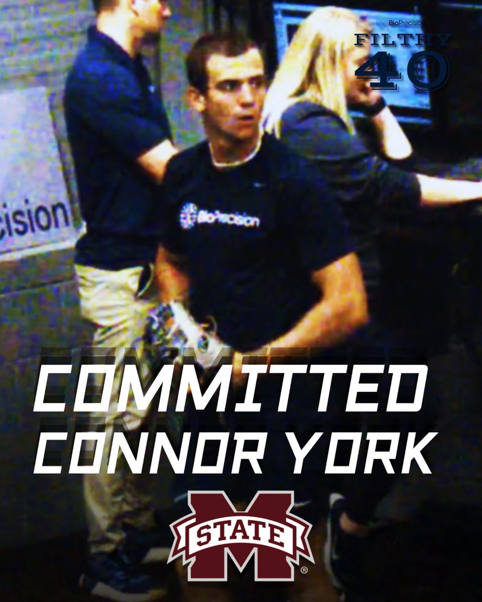BioPrecisionLLC's tweet photo. Congrats to #Filthy40 Attendee Connor York on committing to Mississippi State! https://t.co/U8PJYqbdQa