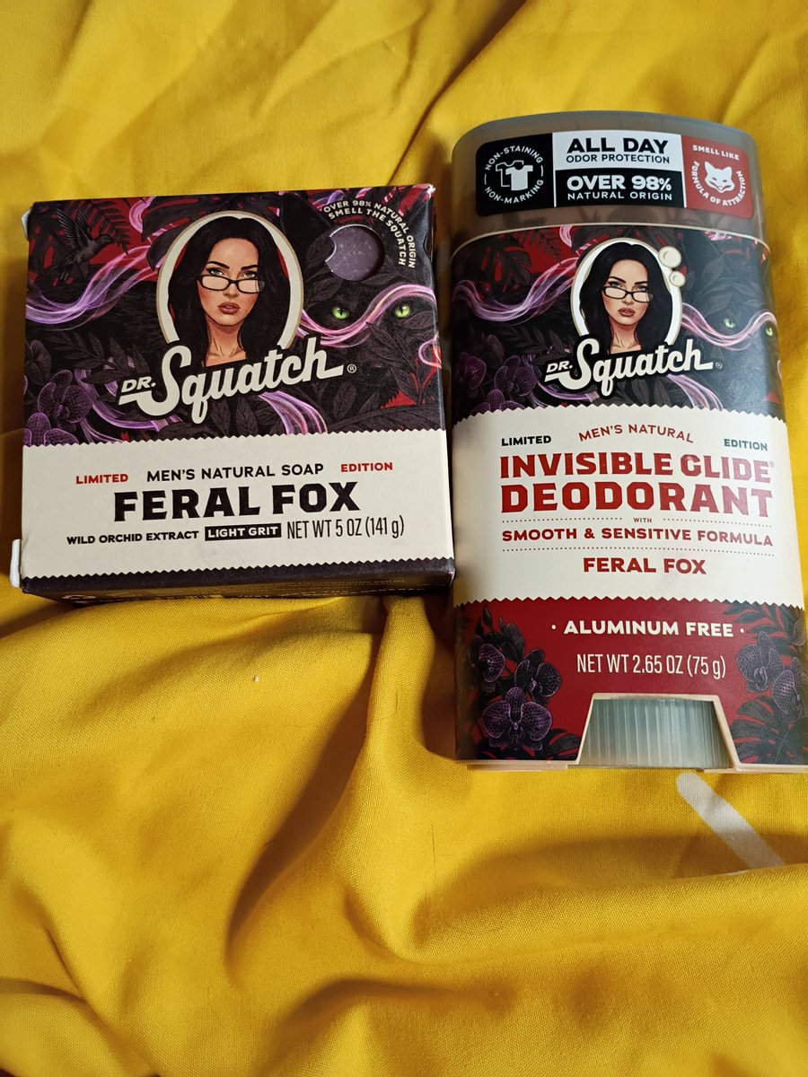niahflame's tweet photo. Got my #doctorsquatch soap and deodorant. Feral Fox. I was selected to buy it. 

It smells like wild orchid! https://t.co/eEWevj0aGk