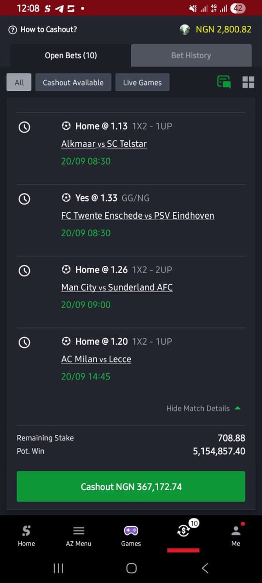 soccerpunterr's tweet photo. Stuttgart failure to score denied one of us 5M with 700 Naira. Only one goal from Stuttgart against Dortmund cut this game. https://t.co/Nb3froIqzY