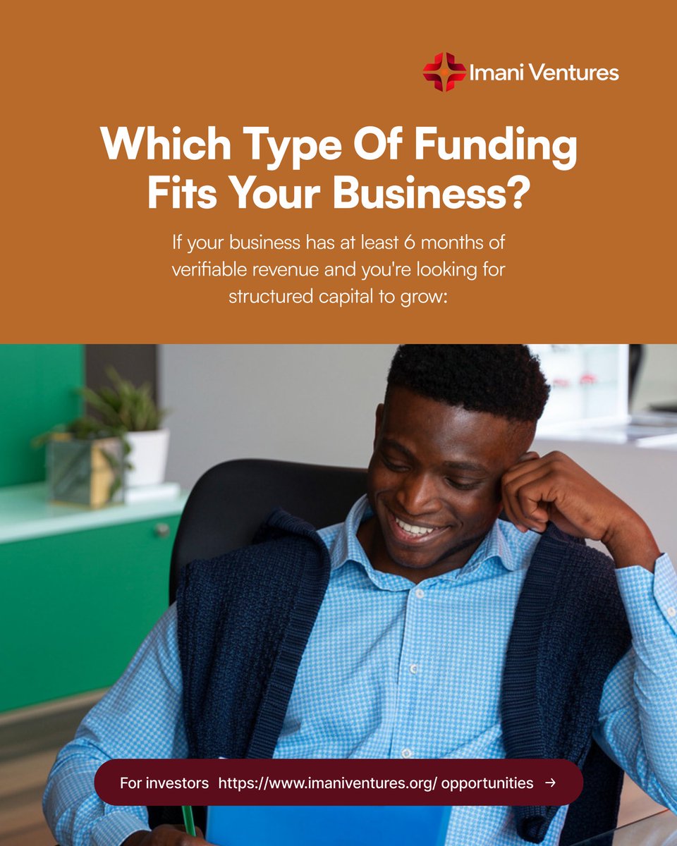 imani_ventures's tweet photo. The right capital depends on how your business operates, earns and grow. https://t.co/BbkmphroSl