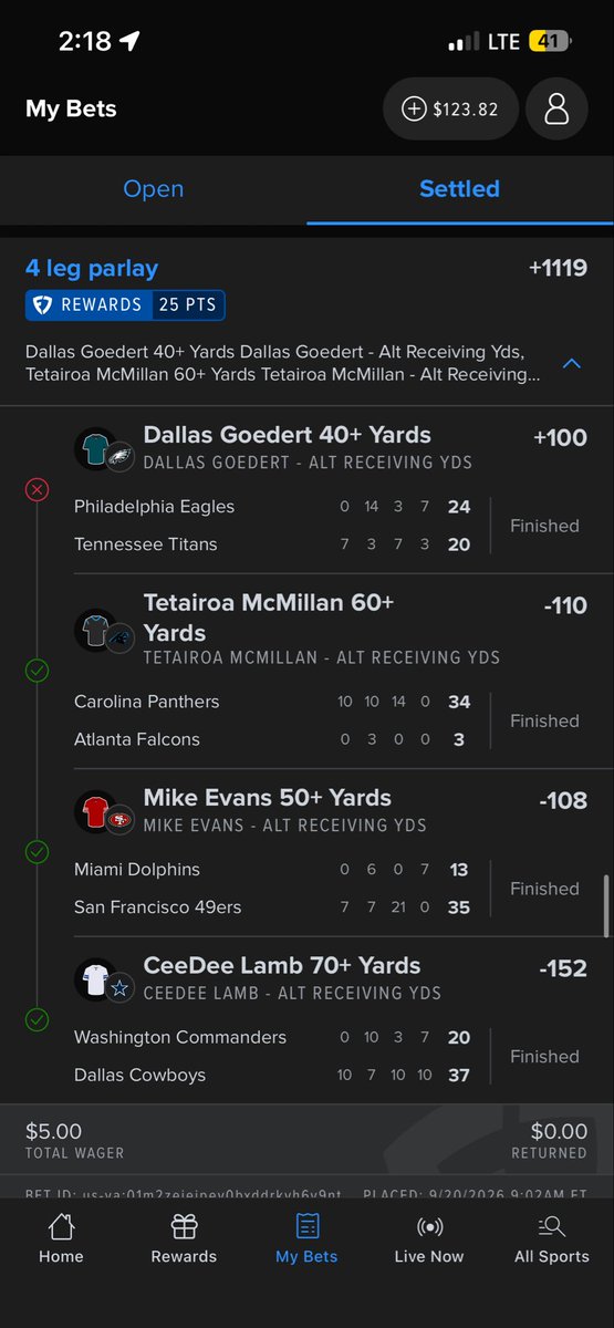 thejohnnyc24's tweet photo. @FanDuelSports @FanDuel_Support 
Where my bet protect https://t.co/ZT91unkVRK