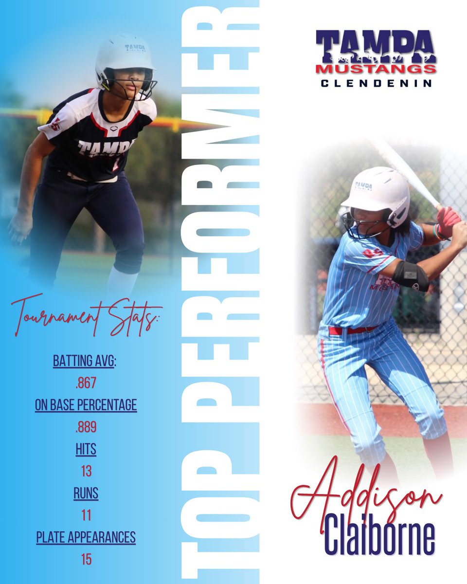 T_Mustangs_2030's tweet photo. Deserving of some extra recognition!!! Addison showed up and played big this weekend!! https://t.co/HUo0bFaJ4t