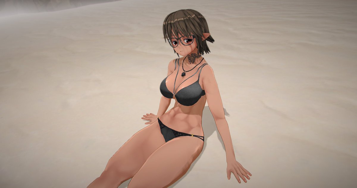 JoyBoyTK's tweet photo. Beach sit #COM3D #COM3D2 https://t.co/D7vEm19D66