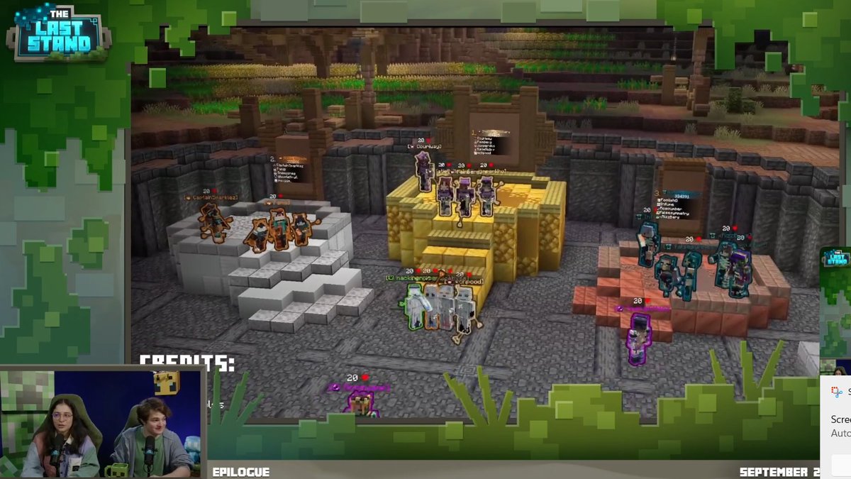naturewiives's tweet photo. THE WINNERS OF THE LAST STAND! W SHULKER SKULKERS!

plus ghast gang stealing the spotlight in the minddle lmao thats my team https://t.co/IdAJyFOoqQ