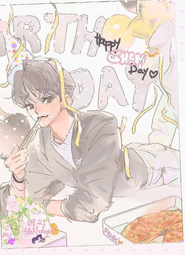 ppun_xo's tweet photo. 🐱🍕🎈🍰 
#CaptainCHENDay 
#HappyChenDay 
#종대야_생일축하해 #첸 #CHEN https://t.co/TpWQFdA1sE