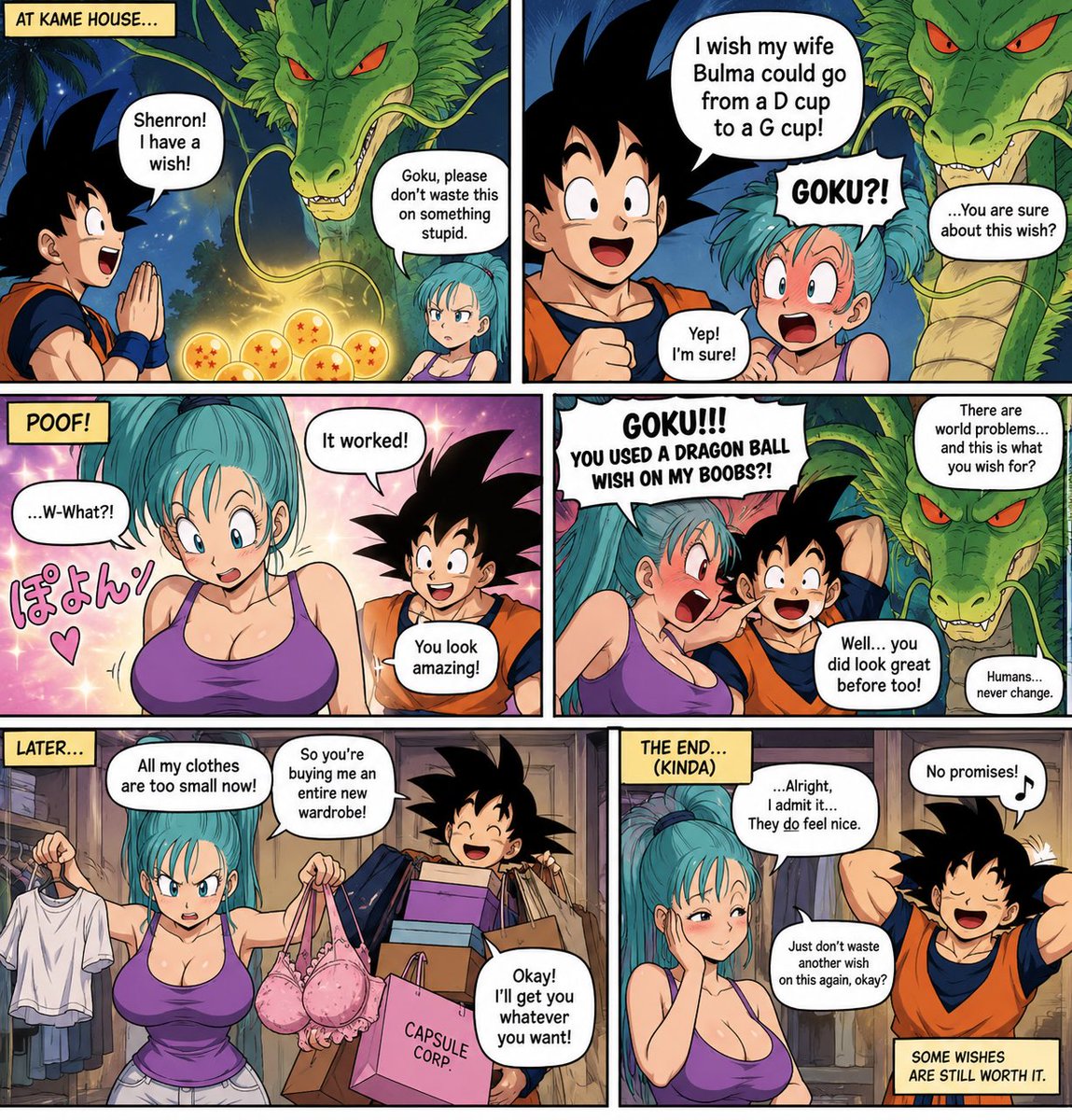 GokuXBulma's tweet photo. Goku wish #gobul #goku #bulma https://t.co/HVtzeWjKiA