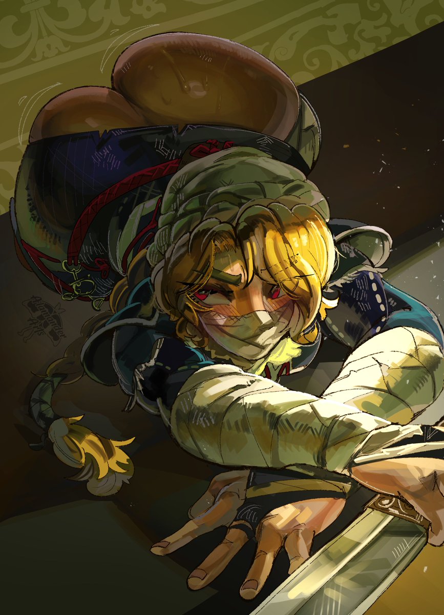 AlamanderArts's tweet photo. Sheik sneak https://t.co/jzHssNf3ur