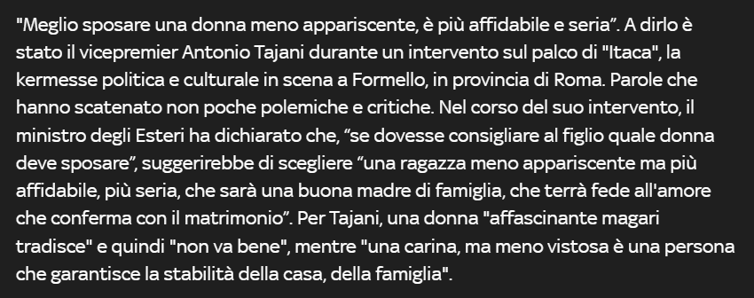 Impr_Digitale's tweet photo. Siamo alle solite...
Nel momento in cui un genitore espone cosa "consiglierebbe al figlio", tutti si sentono chiamati in causa e pronti a criticare.
L'arte che si conosce meglio è quella di fraintendere e travisare la lingua italiana, cosa che capita sempre più spesso.
#Tajani https://t.co/kVc1iaHvfh