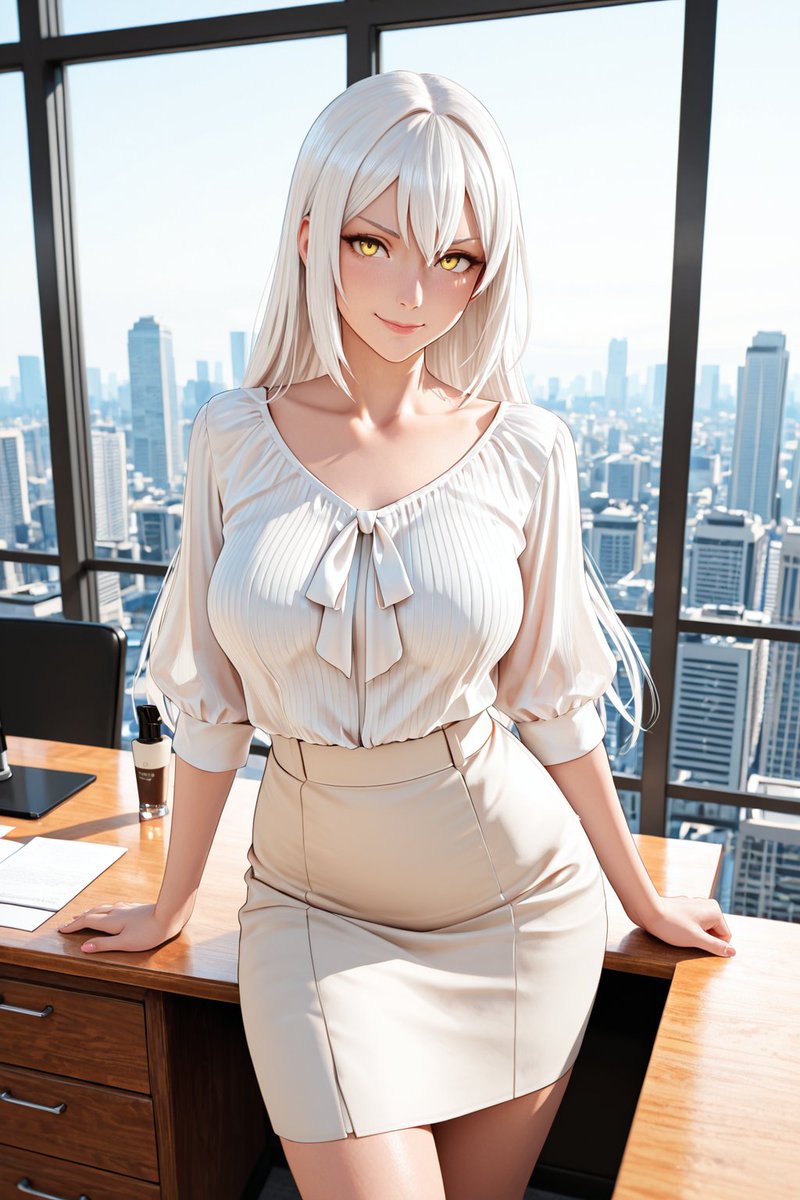 salamanderai00's tweet photo. Back at the office. 
SFW Image...
Find free set in my patreon.
#WhiteHair #AnimeStyle #BlueEyes #AIart️️️️️️️️️️️️️️️️️️️️️️️️️️️️️️️️️️️️️️️️️️️️️️️️️️️ https://t.co/Lt0GHi0qh3