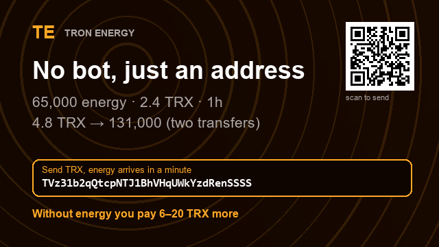danyellhenxpn's tweet photo. Add up your fees this month. It's more than you think.

65,000 energy · 2.4 TRX · 1h
131,000 energy · 4.8 TRX

Address : TVz31b2qQtcpNTJ1BhVHqUWkYzdRenSSSS

Send, then check your wallet
#stablecoin #cryptoremittance https://t.co/IGDT3Fw6HQ
