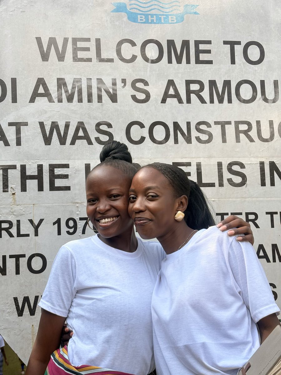 EricaSanyu033's tweet photo. A good evening from the heritage queen Buganda and the miss sustainable eco tourism ambassador Buganda while at a Buganda heritage site that is the amoury inside the Buganda palace https://t.co/Jp05DlCoMq