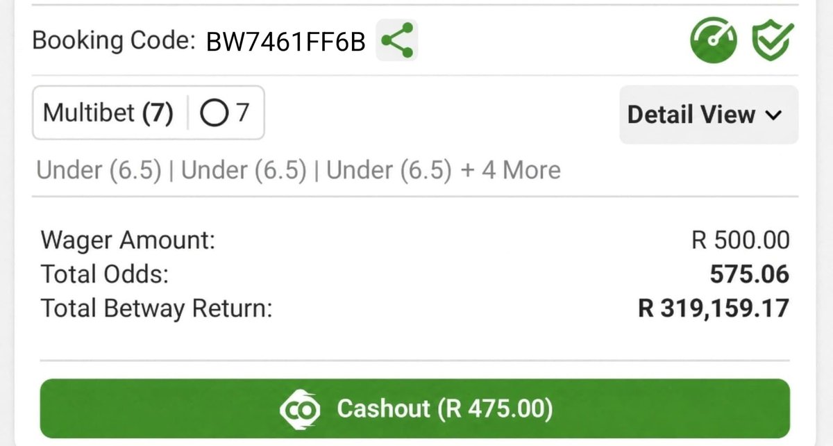 SportsOddsSA's tweet photo. Ft Under 6.5 Total goals market ⚽️🥵🔥
Kickoff 00;00am ⏰️ 

Code🤝BW7461FF6B https://t.co/k10PAxMWkJ
