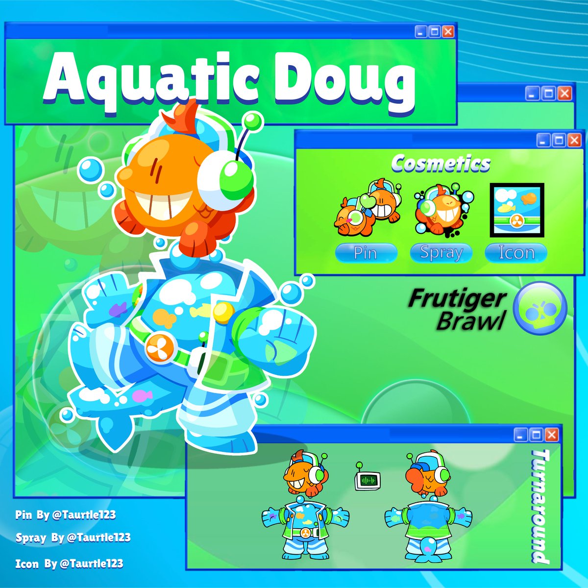 taurtle123's tweet photo. [#FrutigerBrawl26] Aquatic Doug 🌭🐠
"He may look like a fish out of water, but hes quite the opposite.. maybe because he *is* the water"

#BrawlStars #BrawlStarsArt https://t.co/RBdrjtQIVl