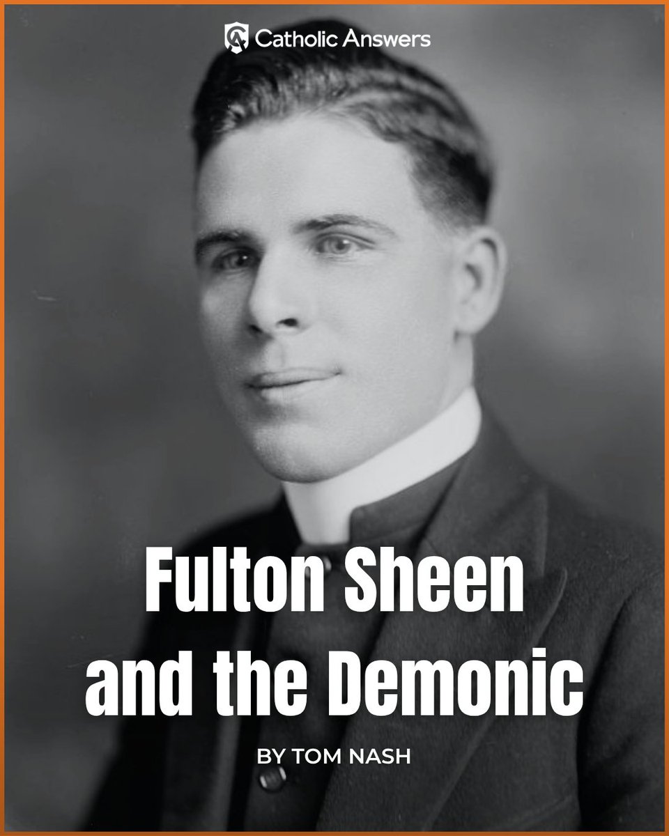 catholiccom's tweet photo. Archbishop Fulton J. Sheen understood spiritual realities well, which is why he spoke and wrote so insightfully on the demonic.

Sheen especially hones in on the devil’s hatred of the cross, the Mass, and eucharistic adoration, the great fruit of the Mass.

For instance, Sheen credited the power of his priesthood to his daily holy hour before our eucharistic Lord Jesus in the Blessed Sacrament, a discipline he maintained for sixty-plus years. Whereas priests and laymen may doubt, Sheen notes, the devil does not, which is why his most infernal act is called the Black Mass. “A consecrated host is absolutely essential for a black Mass,” says Sheen:

"We may be lax in our devotion to the Blessed Sacrament, but Satan is not. Scripture tells us Satan believes [James 2:19]. Satan believes in God, in the divinity of Christ, in the Eucharist, in the Church, and yet believing, he would destroy. This is why we pray the holy hour."

Read more: https://t.co/vHYA2GPfF0