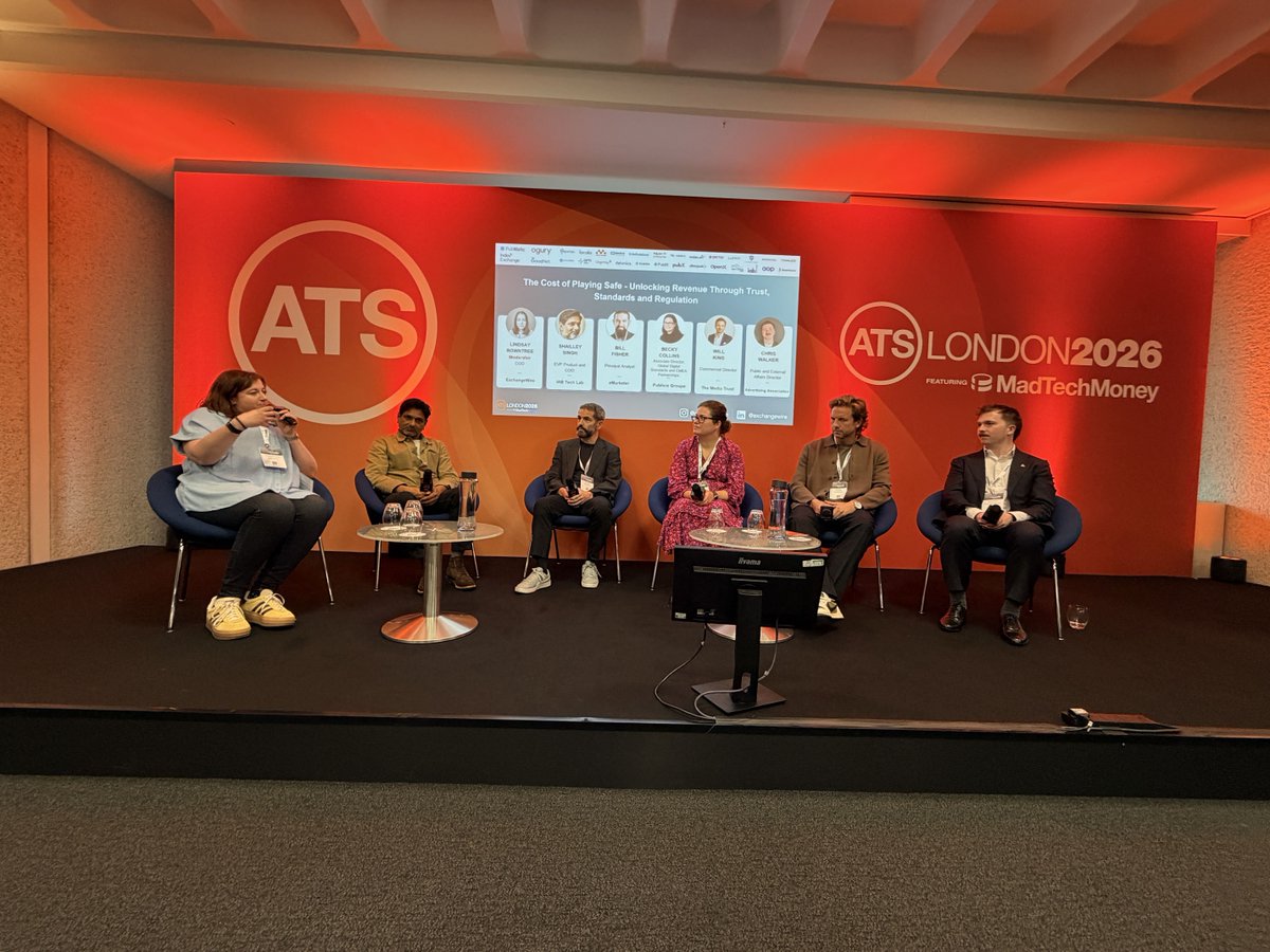 TheMediaTrust's tweet photo. Takeaway from #ATSLondon: As AI expands advertising opportunities, safety and policy enforcement need to be part of the infrastructure. Protecting audiences, revenue, and performance depends on detecting and responding to threats as quickly as the market evolves. https://t.co/Z3T93VD6d1