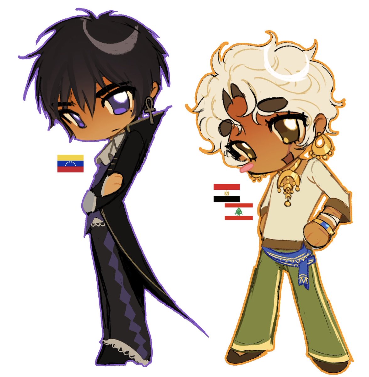angelicisim's tweet photo. Fluxarata + Thomicro designs and ethnicity headcanons idk https://t.co/OC48zeucqE