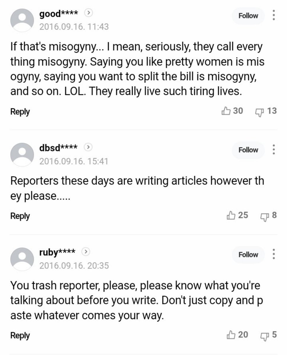bangtansuppppp's tweet photo. His incel Korean fans harassed reporter for calling this misogyny btw... https://t.co/uQEBfMIFDM