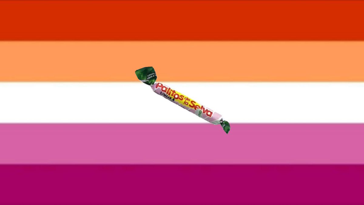 lettertonat's tweet photo. bandera lésbica palito de la selva para las lesbianas que le gustan los palitos de la selva https://t.co/xVbKXT4sCJ
