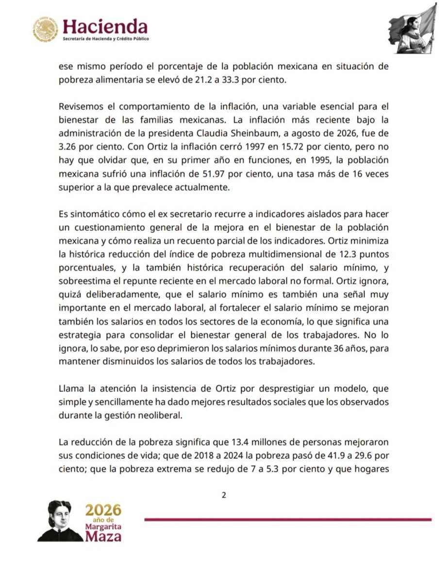 Edgar_Amador_Z's tweet photo. Respuesta a Guillermo Ortiz.

Llama la atención su insistencia por desprestigiar un modelo que ha mejorado la vida de millones de mexicanas y mexicanos, y que ha mantenido la estabilidad macrofinanciera del país. https://t.co/9yelxb5h0c