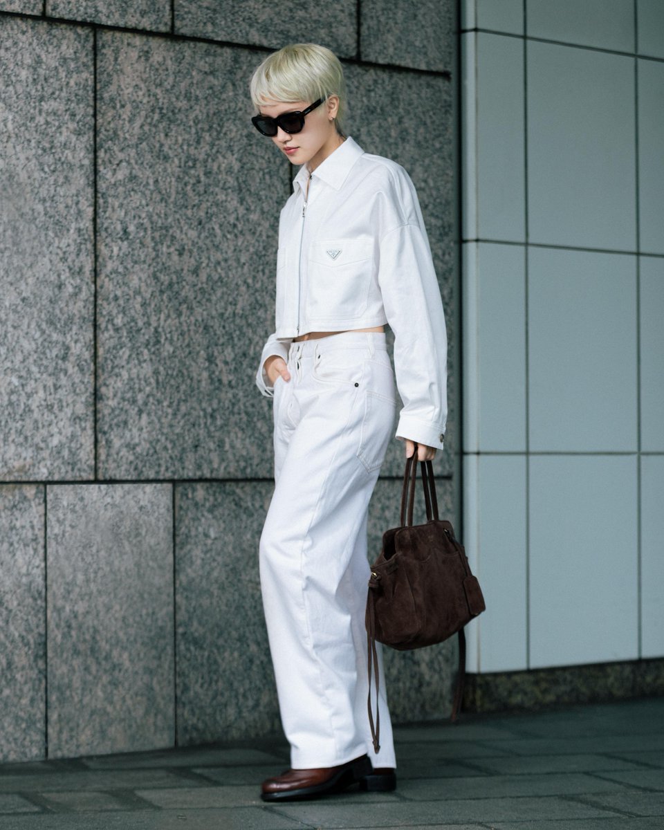 latenightxoshow's tweet photo. CHISA of XG heads to Milan in a full Prada look for the 'Prada SS27' womenswear show. https://t.co/7Yz0JnTjTN