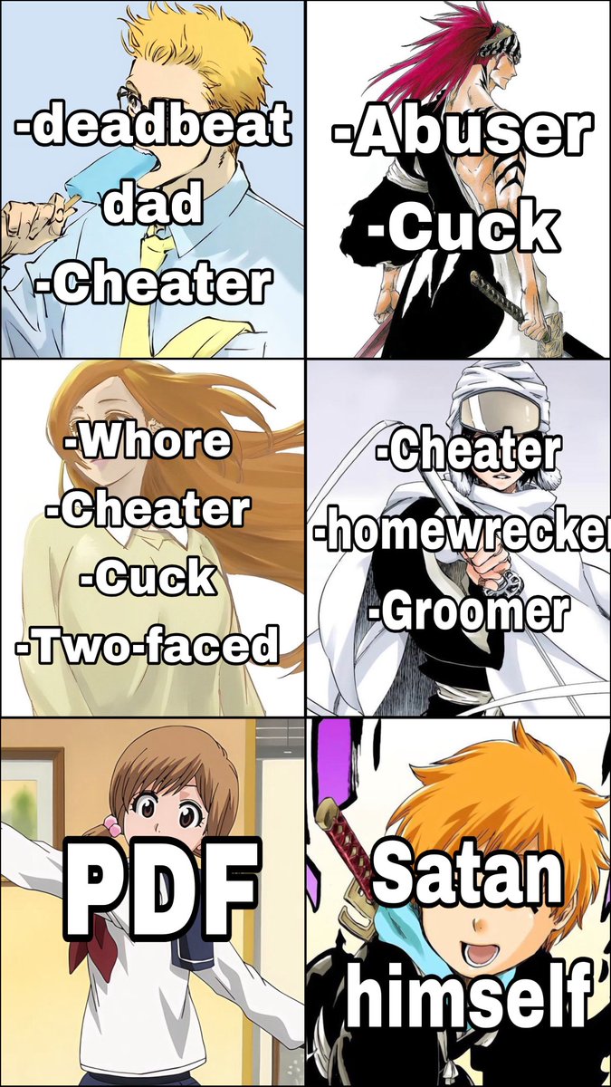kitano_fehn's tweet photo. The Bleach cast according to IchiRuki fans https://t.co/HuU2qPma6h