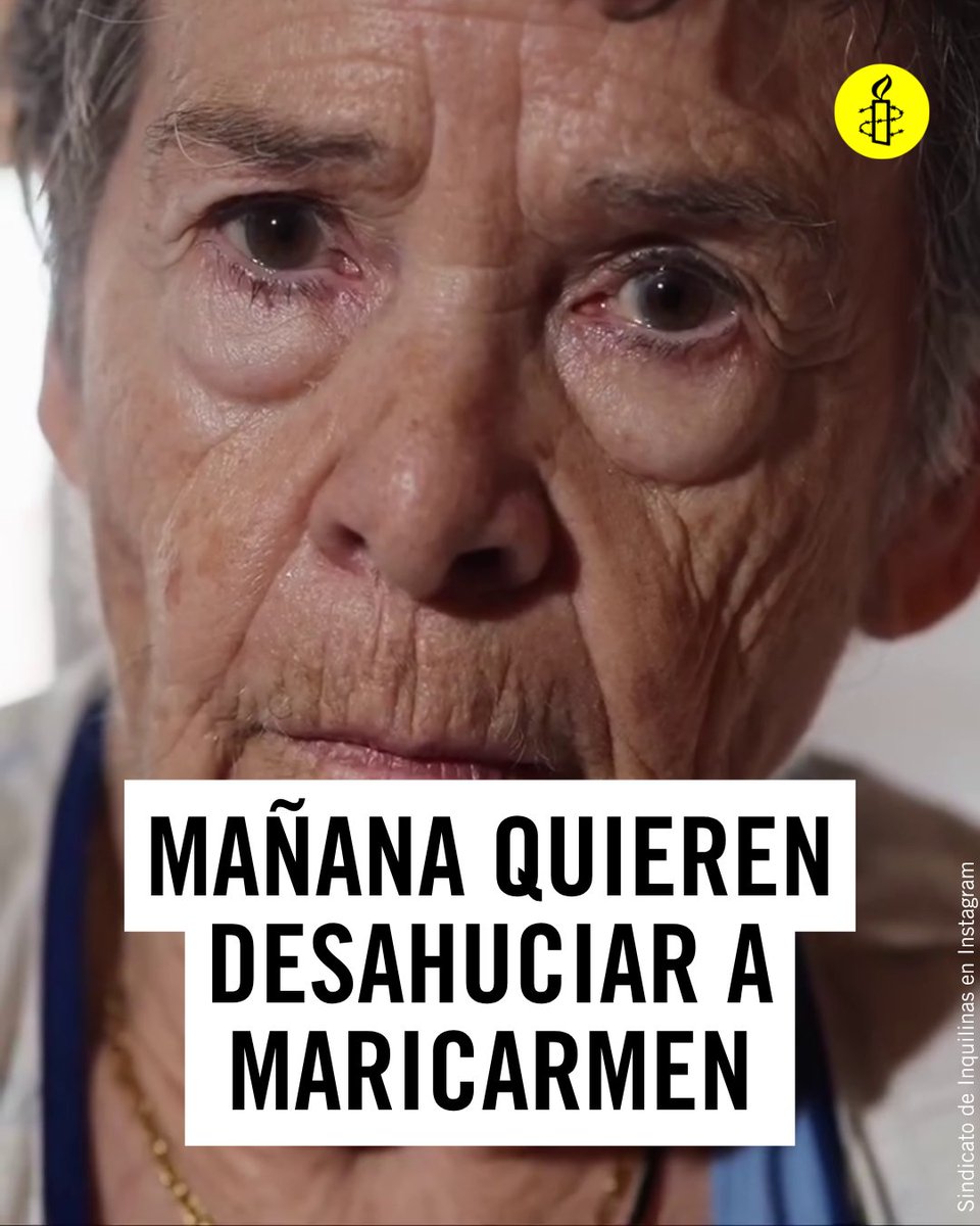 amnistiaespana's tweet photo. 🔴Urgente. Maricarmen Abascal, de 87 años y con discapacidad, enfrenta un nuevo intento de desahucio el día 23 de la vivienda en la que ha vivido durante más de 70 años. Recordamos que (en HILO). #Maricarmensequeda @amnistiamadrid https://t.co/GbijVZW41P